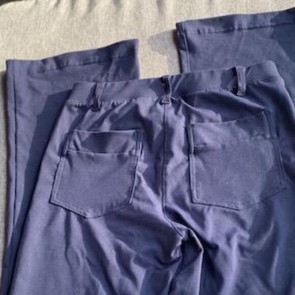 Yogipace, Belt Loops, Women's Petite Straight Leg Yoga Dress Pants, XSP - Picture 4 of 7